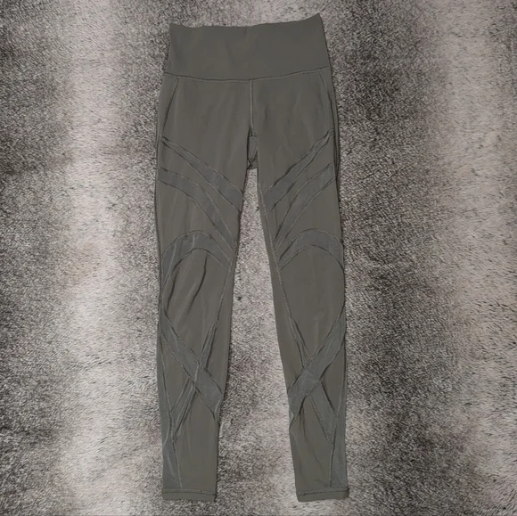 Lululemon Wunder Under Hi-Rise Tight Mesh Green Women's 6 - Picture 6 of 12